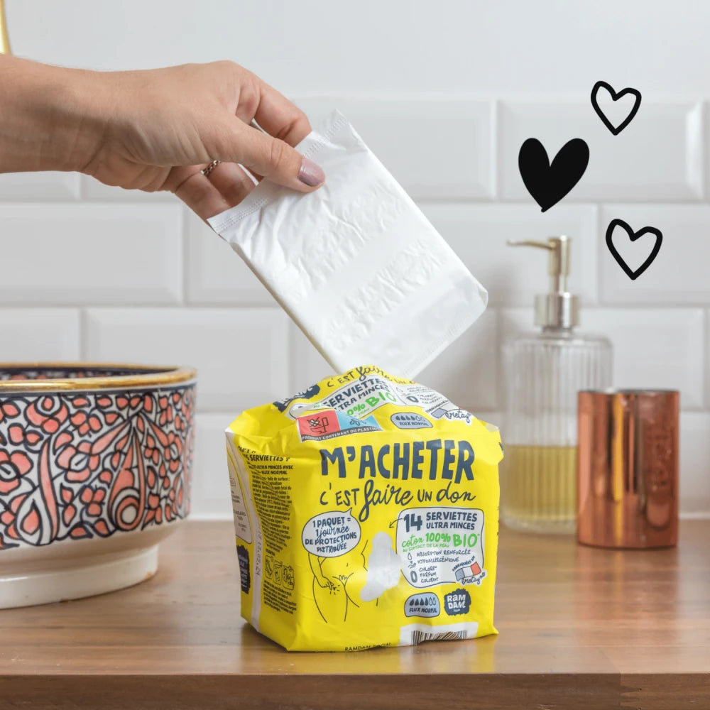 Serviettes jour ultra minces avec ailettes