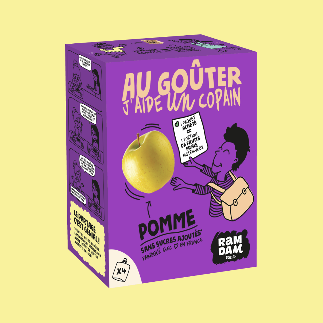 Gourdes de fruits pomme x4