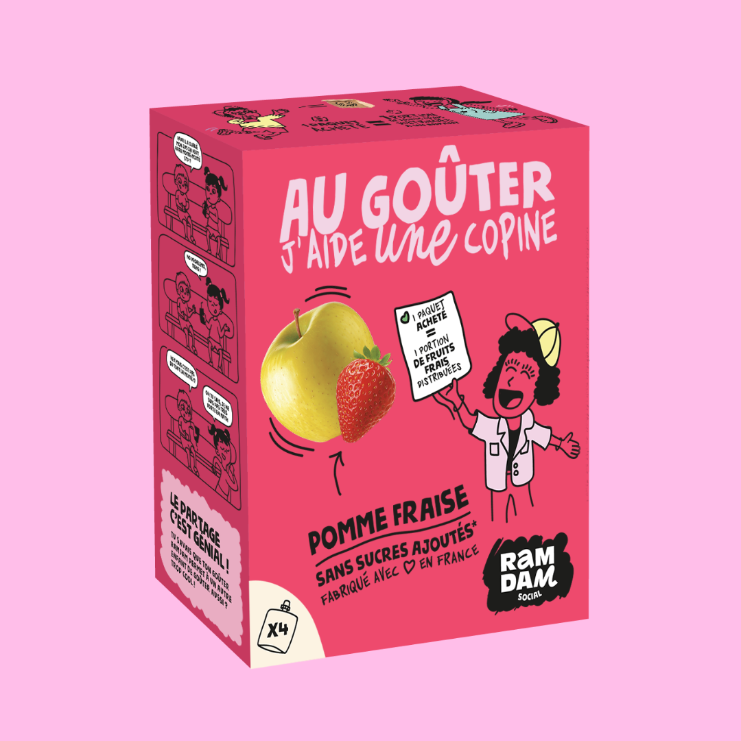 Gourdes de fruits pomme fraise x4