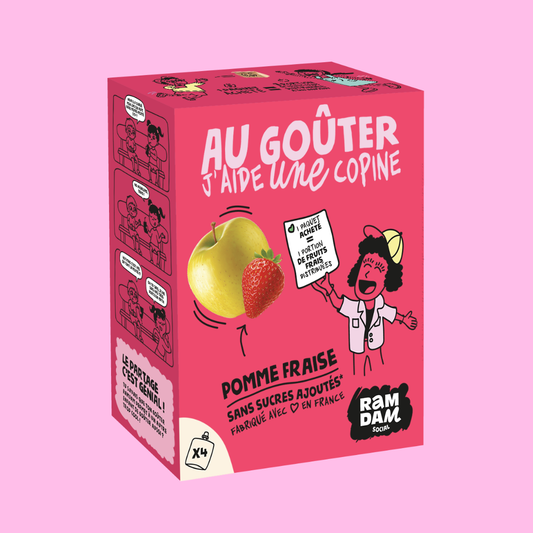 Gourdes de fruits pomme fraise x4