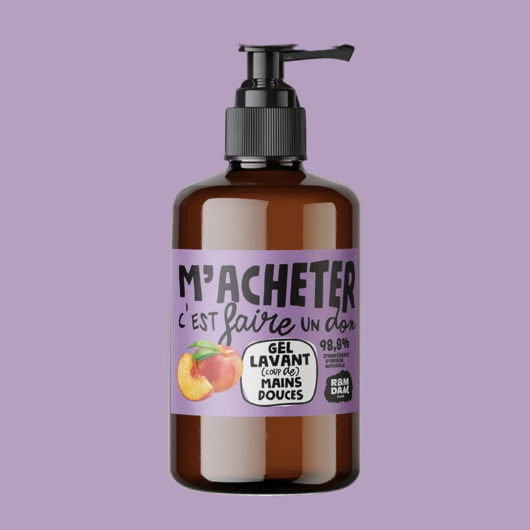 Gel lavant mains parfum pêche